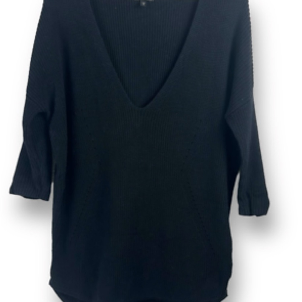 Women's Black V-Neck Sweater